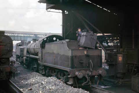 One of Dave Salmon's photos taken at the coaling stage at Guildford station in 1967.