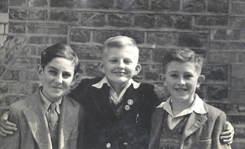 A young Dave Salmon (far left) during his schooldays.