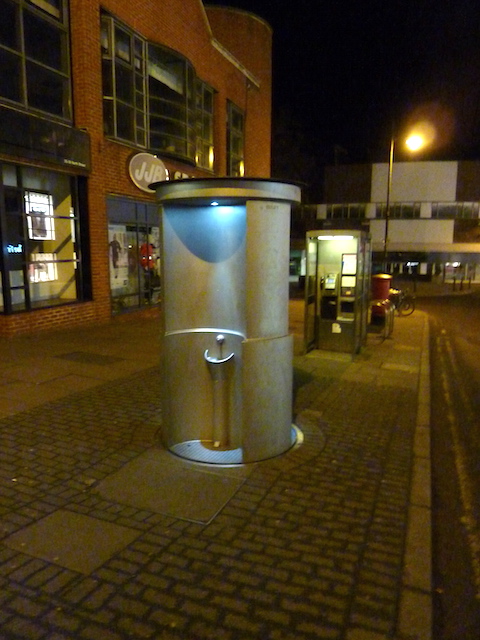 The pop-up loo in North Street when ready for use. Will anyone admit to giving it a go?