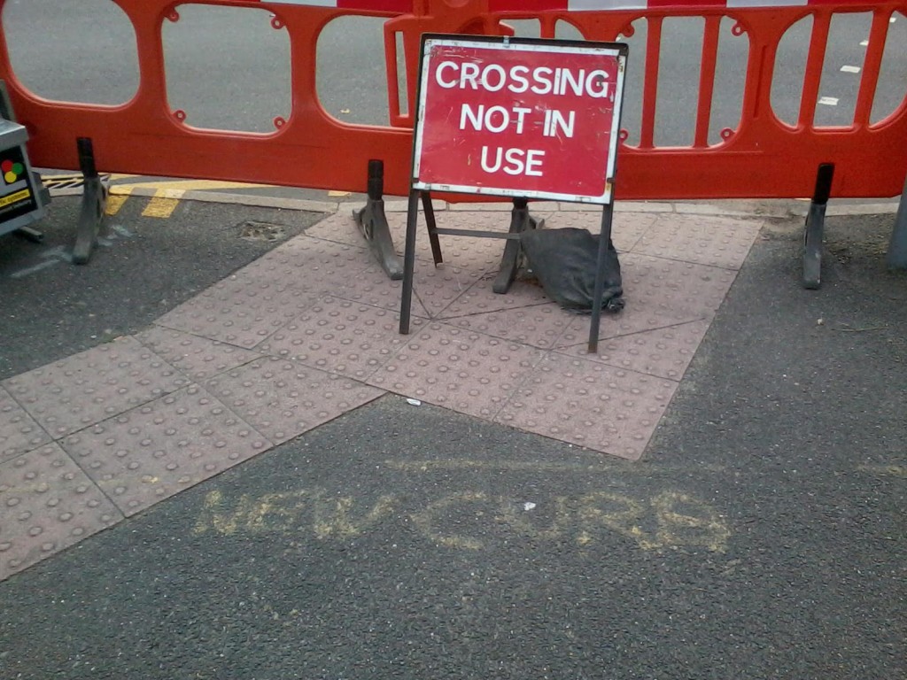 New curb... on prper spelling. Seen at the junction of Stoke and York Road.