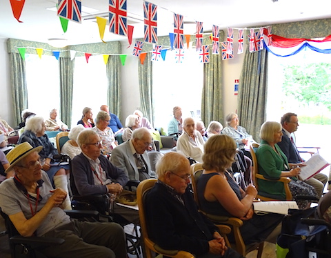 Some of the audience at Worplesdon View enjoying the afternoon's event.