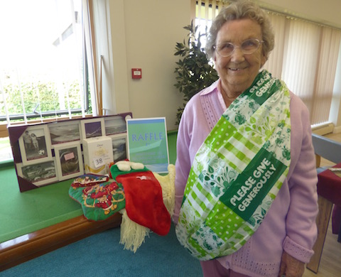 Alice Wetz: through her organisation of a raffle and a table top sale £502 was raised at the Park Barn Social Centre for Macmillan Cancer Relief.