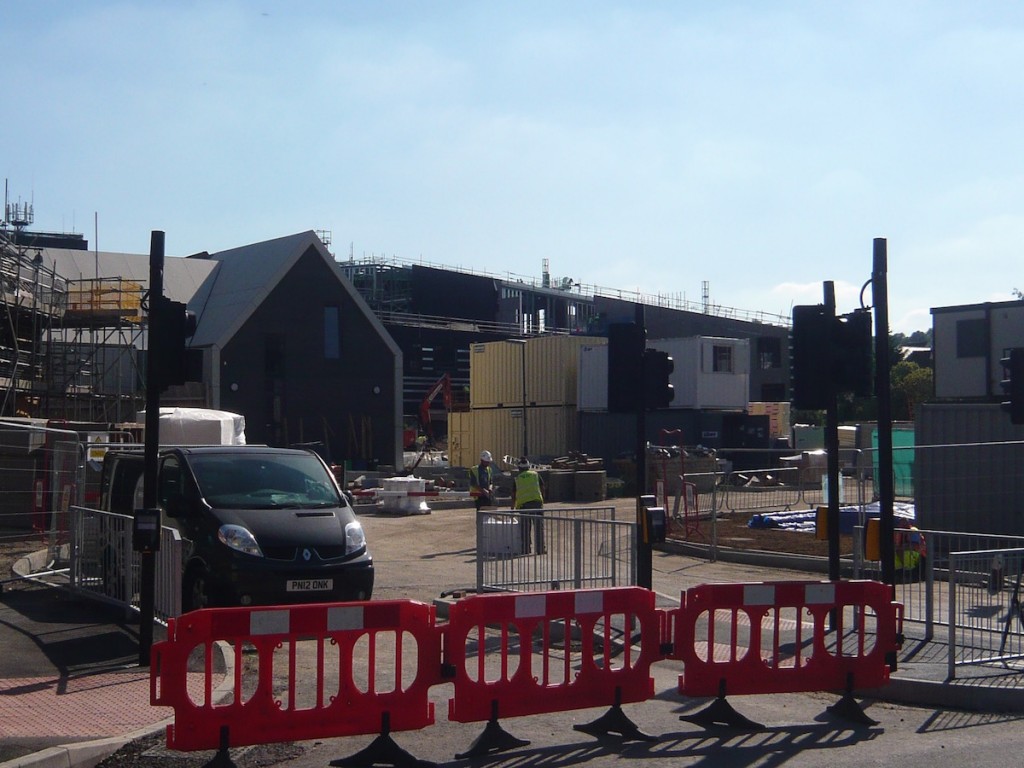 The Waitrose site from York Road today. New traffic lights will control vehicles leaving the car park onto York Road. Some are predicting severe traffic disruption.