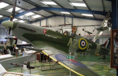 Vickers Supermarine Spitfire Mk.Vb replica at the Tangmere MAM in 2007. (Now replaced by a replica of Spitfire prototype K5054). Courtesy of euro-t.