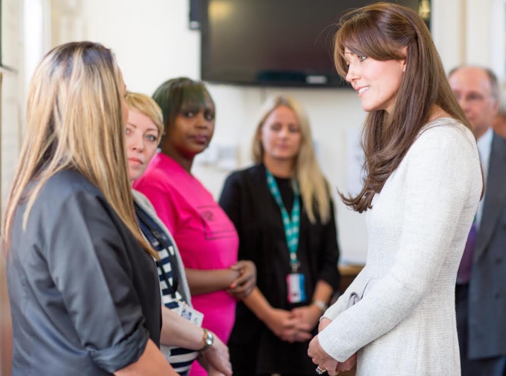 The Duchess of Cambridge meets prisoners at Send Prison RAPt (Rehabilitation for Addicted Prisoners Trust) provide drug and alcohol treatment programmes in prisons (and in the community). One of these prisons is HMP Send, a women’s prison in Surrey, where RAPt runs an intensive, 12-Step drug treatment programme. The unit was visited by Catherine Duchess of Cambridge who meet with prison personnel, RAPt staff, clients and former clients and be given a tour of the RAPt unit.
