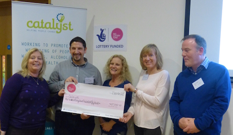 The Big Lottery cheque for £497,050 to help fund its 