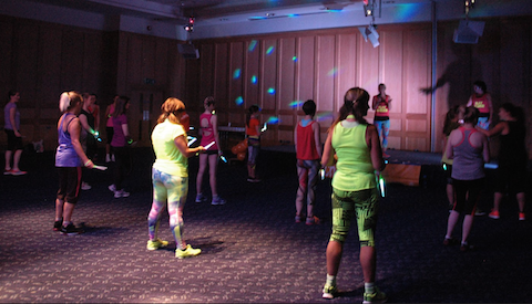 Farnham Zumba duo Kate and Antonia led the exercises at the Mandolay Hotel.