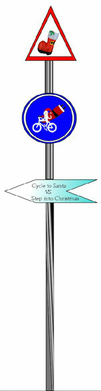Cycle to santa logo