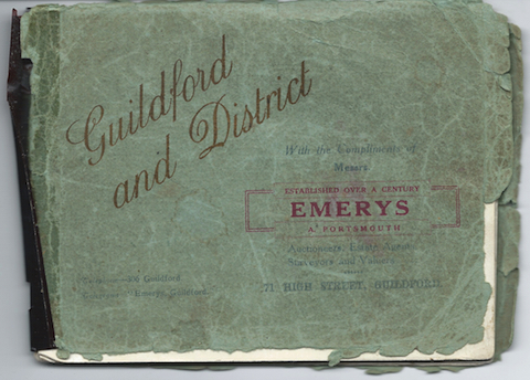 The cover of the Guildford and District guidebook issued by Emerys in 1923.