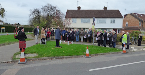 About 40 people attended ther Armistice Day service at Jacobs Well.