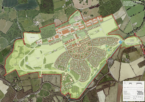 A plan of what the proposed development may look like.Image from Dunsfold Park's website.
