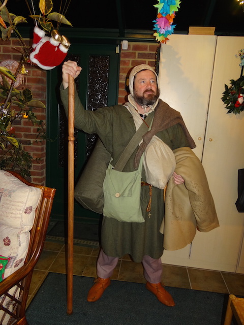 Pilgrims' progress. Steve Payne stops off in Onslow Village on Sunday evening, December 20.