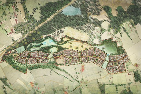 An artist's impression on how the development may look from above.