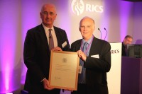 Chris receiving his award for his membership of the RICS Governance Council (2005 to 2013).