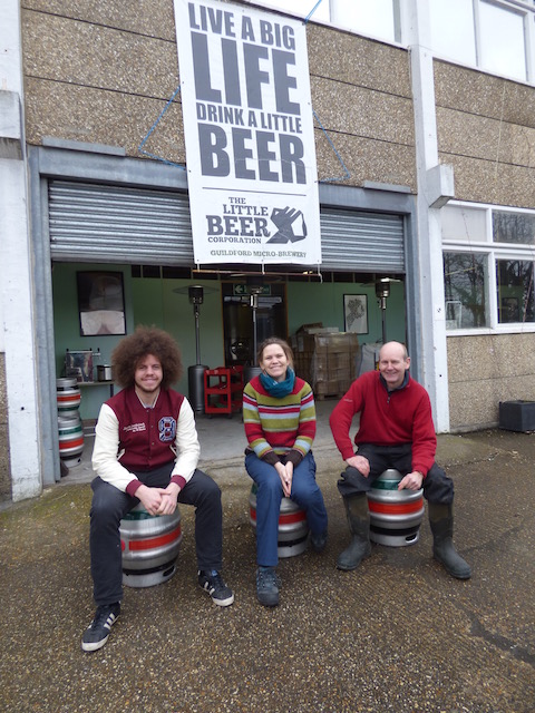 Pictured outside the brewer on the Midleton Industrial Estate, from left: local sales manager Paul Hutcheon, admin manager Karen Fredborg, and owner and founder Jim Taylor.