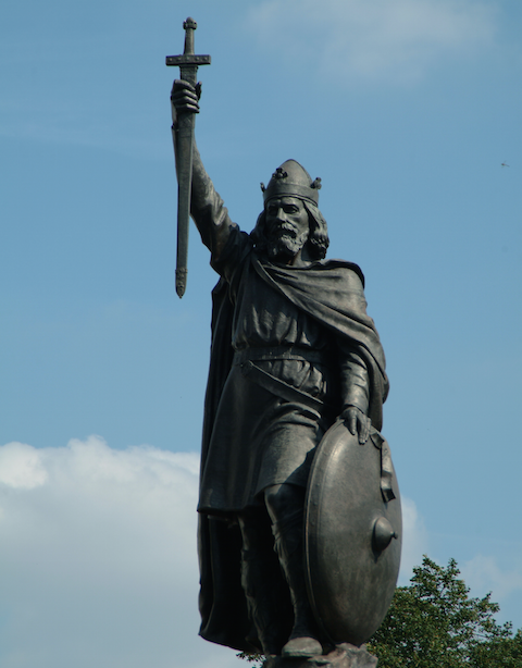 King Alfred statue.