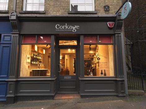 Corkage Wine Shop and Bar in Quarry Street, Guildford.