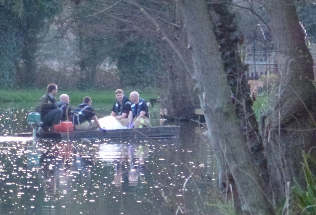 A National Trust boat was used to transport the body across the river to a private car park to a waiting ambulance.