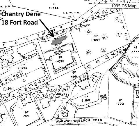 Map from 1935 showing the house.