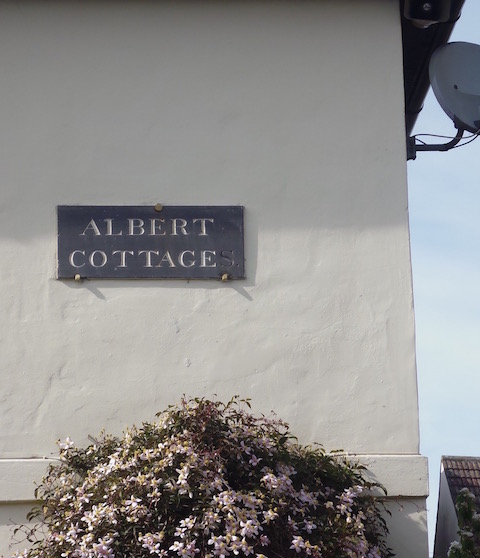 Where is Albert Cottage. Note: the sign once read 'Albert Cottages'.