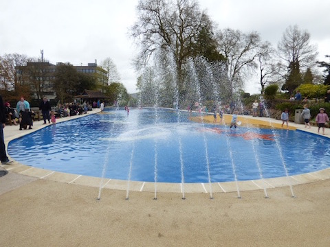 New water jets are at each end of the paddling pool.