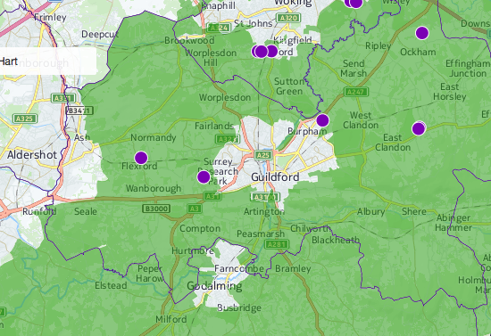 Extract from CPRE map