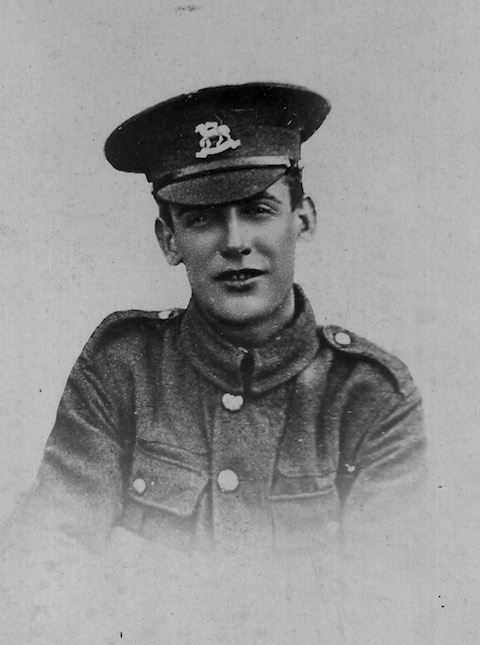 David Rose's grerat uncle, L Cpl Charles Tubbs. Queen's Royal West Surrey Regiment. Died October 2, 1918. Pic taken by The Premier Photo Co, Ltd, 3 and 4 High Street, Guildford.