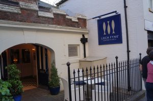 Centenary Hall in Chapel Street, refurbished by Loch Fyne Restaurants Ltd. A charming and unassuming location in the heart of Guildford's restaurant area.