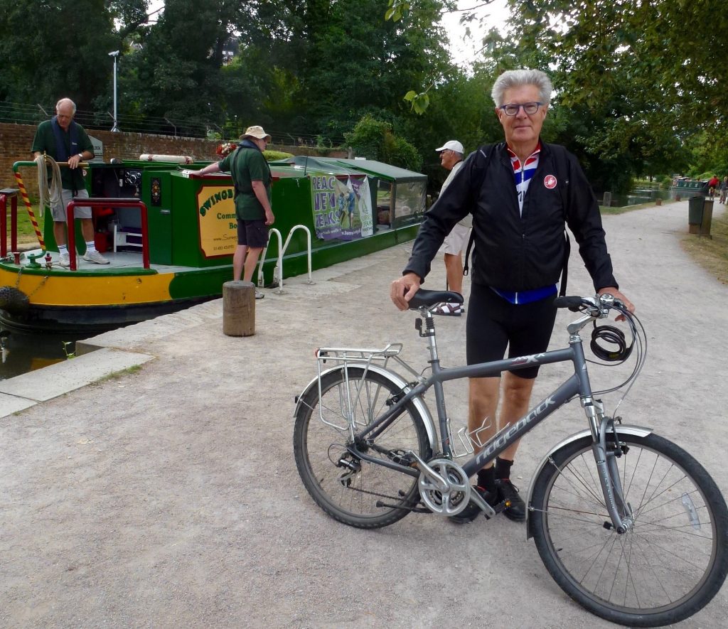 John Plett prefers his bike for short journeys around Guildford.