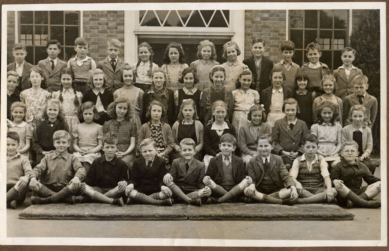 Pupils at Westborough School from about the mid 1940s. This photo and the next one was supplied to me by John Scott over 10 years ago. Click on all pitcures to enlarge in a new window.