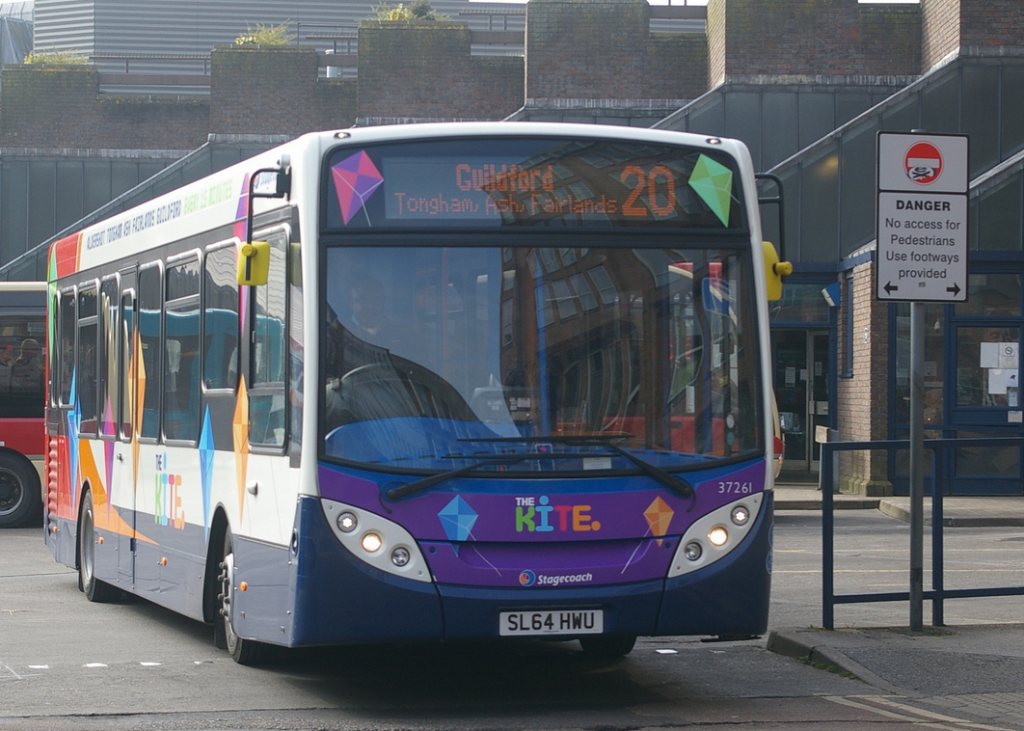 "The Kite" bus in March 2015 still showing the route number 20. Photo - Hec Tate (Flickr).