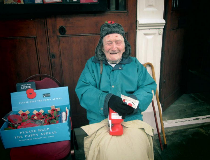Hon Freeman Bill Bellerby aged 99 still wanted to do his bit by helping to sell poppies in the week leading up to Remembrance Sunday.