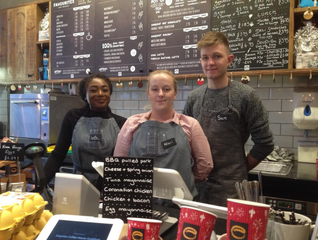 The team at Guildford's newest coffee shop led by Nikki