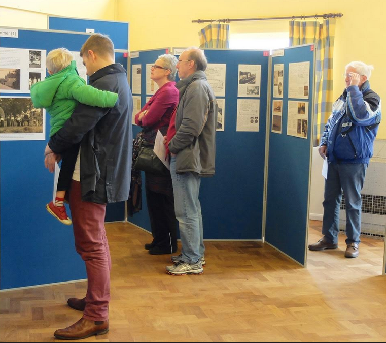 Some of the 200 visitors enjoying the exhibition of Effingham in the First World War