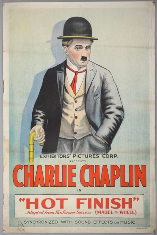 Charlie Chaplin - Hot Finish (1920's) US One sheet film poster for the US titled Mabel at the Wheel Exhibitors Pictures Corp Stone Litho, rolled 27 x 41 inches