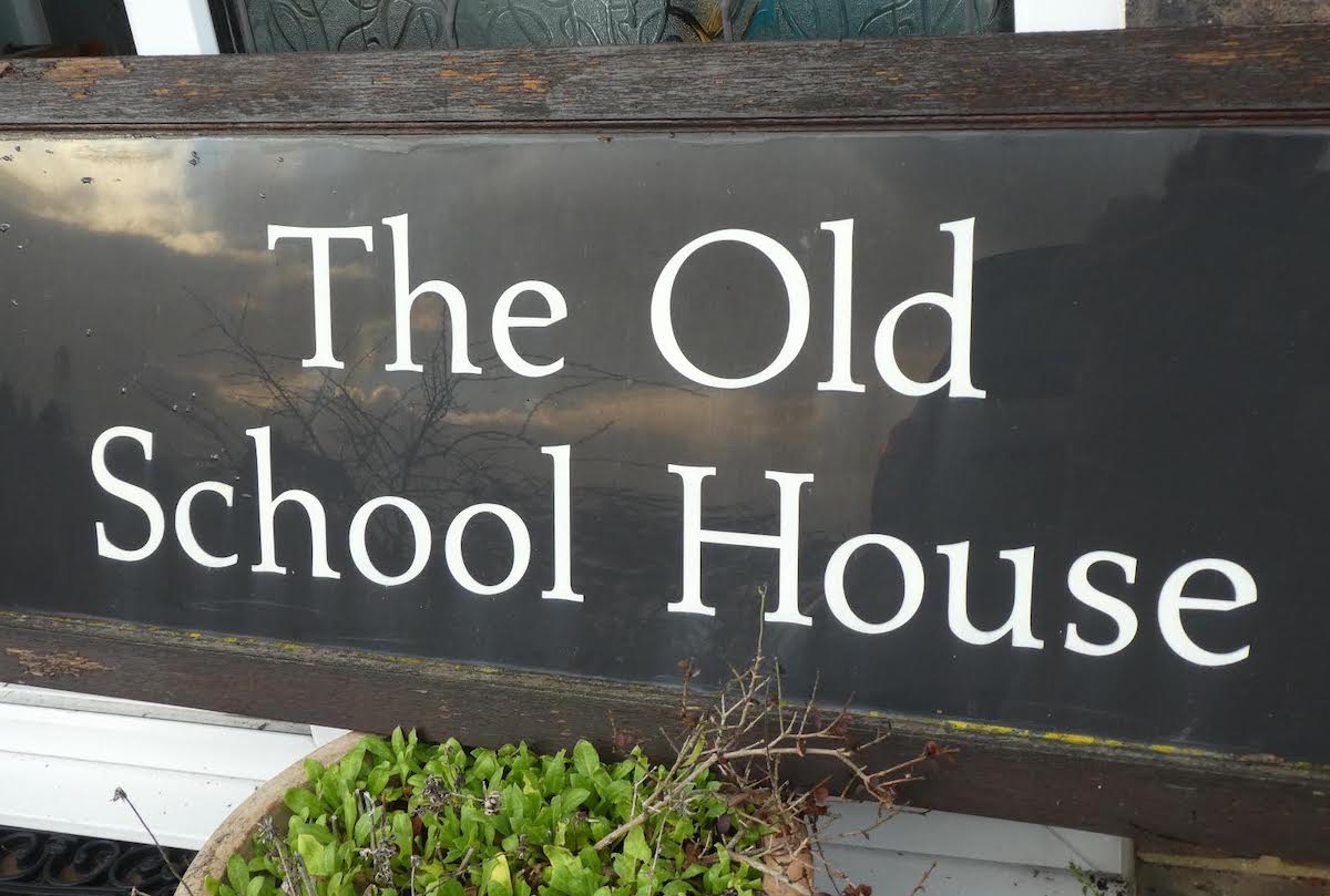 Old School House, Slyfield - sign